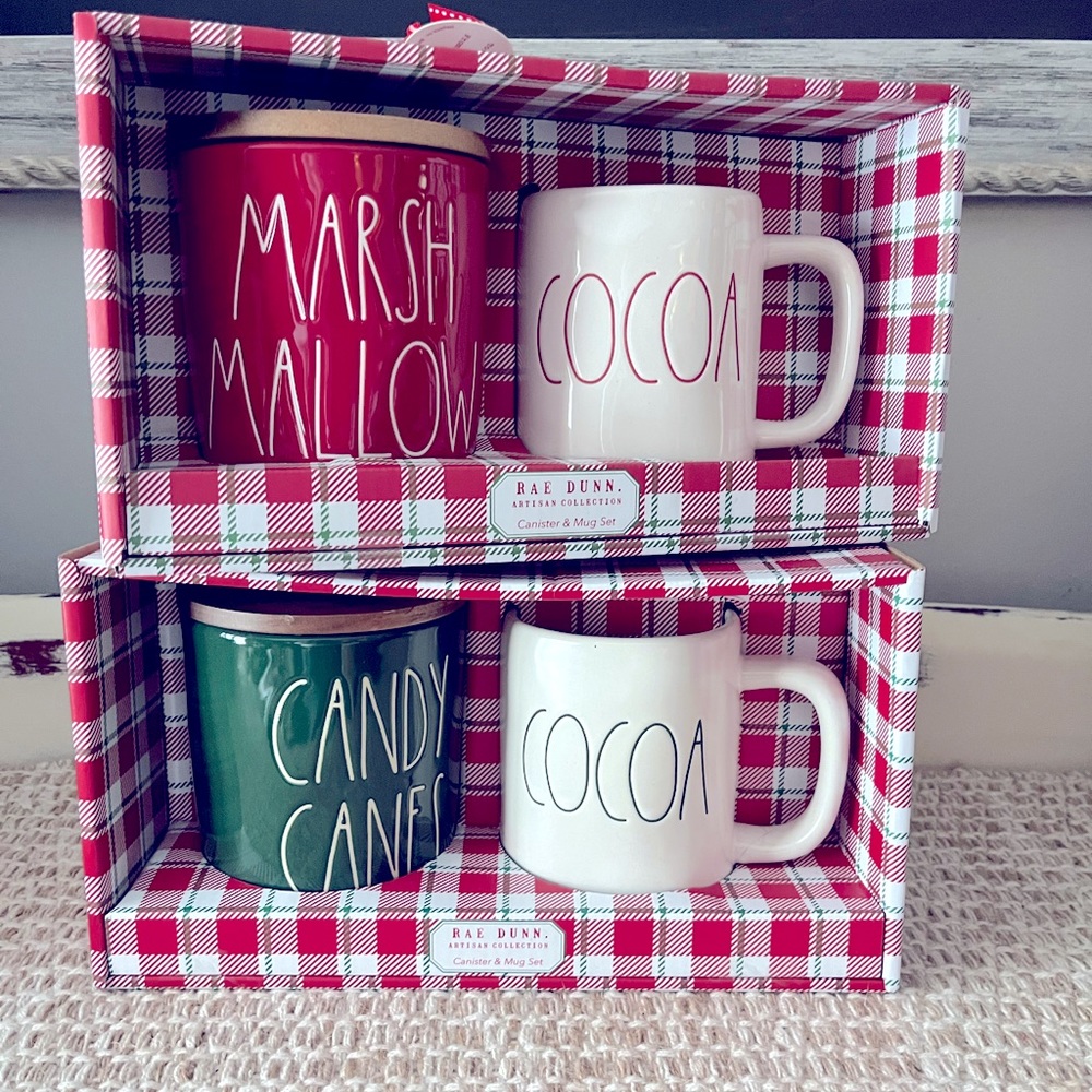 New Rae Dunn Marshmallow Cocoa Cellar Sets
